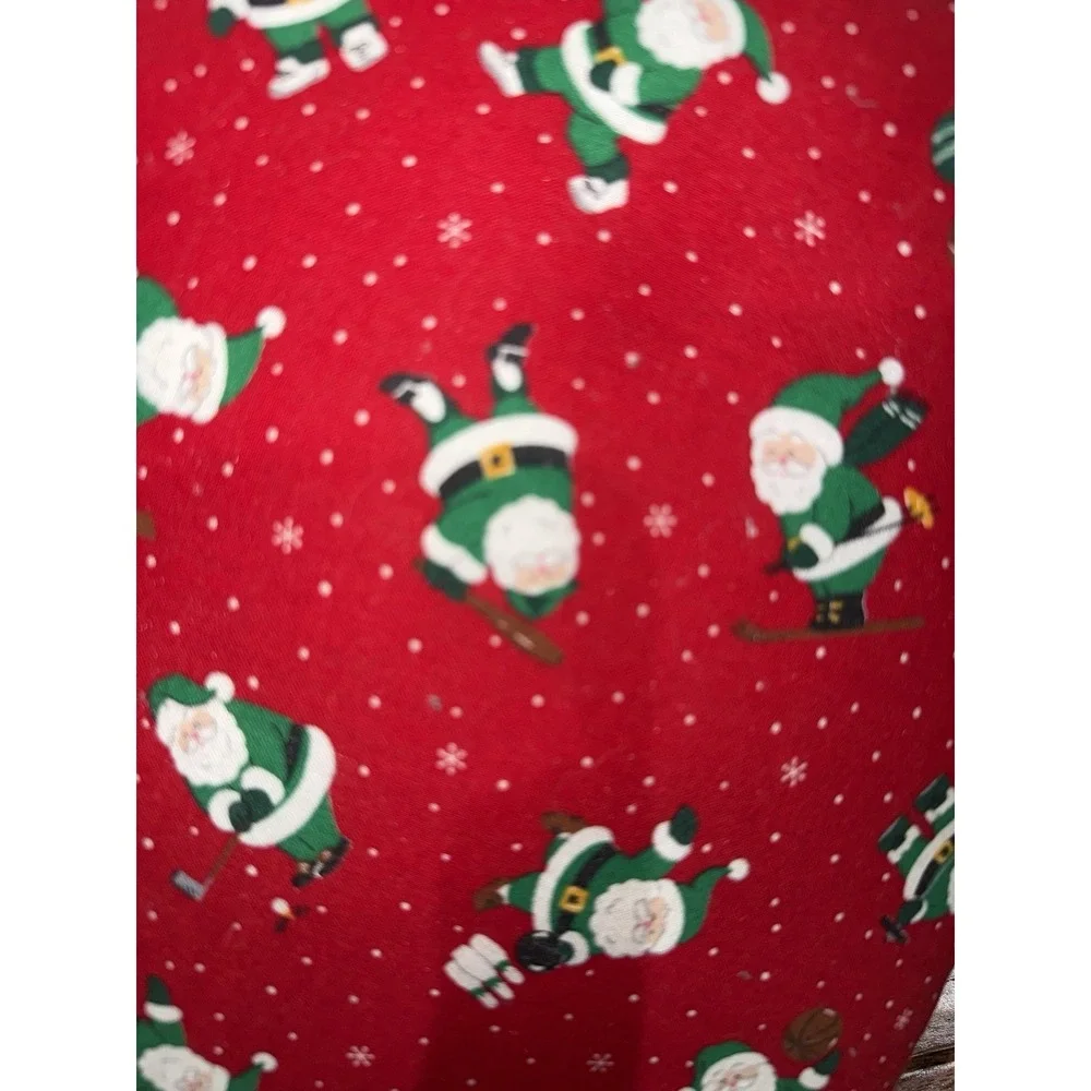 2 Christmas Holiday Red Sports Santa Throw Pillows Gold‎ Tennis Soccer 12x12